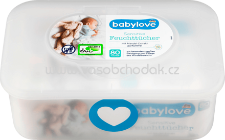 Babylove Sensitive Feuchttücher Box, 80 St