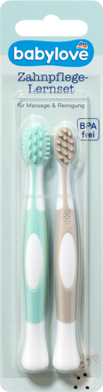 Babylove Zahnpflege-Lernset mint/beige, 2 St