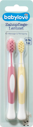 Babylove Zahnpflege-Lernset rosa/gelb, 2 St
