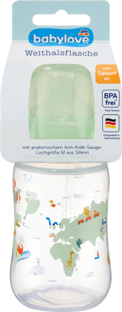 Babylove Babyflasche Weithals, mint, 280 ml, 1 St