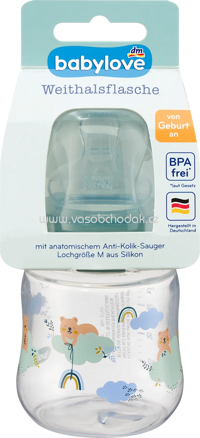 Babylove Babyflasche Weithals türkis, 150 ml, 1 St