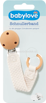 Babylove Schnullerband creme, 1 St