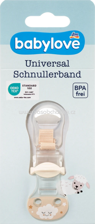 Babylove Schnullerband universal creme, 1 St