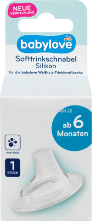 Babylove Soft-Trinkschnabel aus Silikon, Größe 2, ab 6 Monaten, 1 St