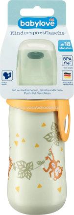 Babylove Trinkflasche Kinder grün Affe, 330 ml, 1 St