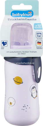 Babylove Trinkhalmflasche lila, 330 ml, 1 St