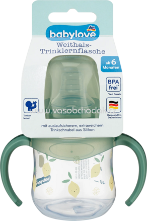 Babylove Trinklernflasche Weithals, grün, 150 ml, 1 St