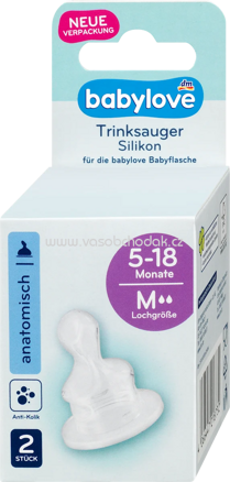 Babylove Trinksauger Silikon, Gr. 2, anatomisch, 5-18 Monate, 2 St
