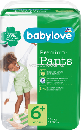Babylove Baby Pants Premium Gr. 6+ XXLplus, 18+ kg, 18 St