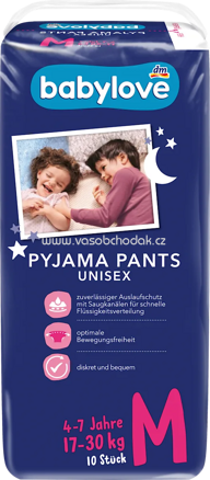 Babylove Pyjama Pants Gr. M 4-7 Jahre, 17-30 kg, 10 St
