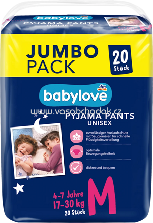Babylove Pyjama Pants Gr. M Jumbopack, 4-7 Jahre, 17-30 kg, 20 St