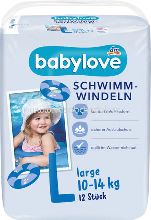Babylove Schwimmwindeln Gr. L, 10 - 14 kg, 12 St