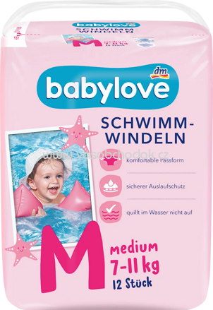 Babylove Schwimmwindeln Gr. M, 7-11 kg, 12 St