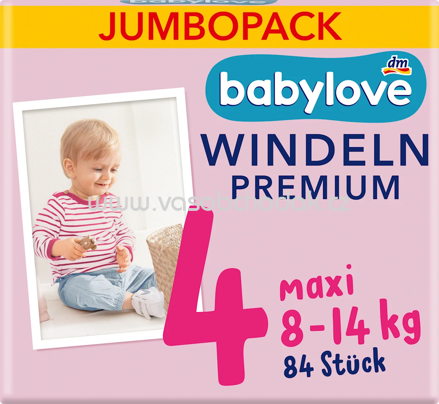 Babylove Windeln Gr. 4 Max, 8-14 kg, Jumbopack, 84 St