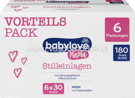 Babylove Mama Stilleinlagen weiß, 6x30 Stück, 180 St