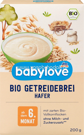 Babylove Bio Getreidebrei Hafer, ab 6. Monat, 200g