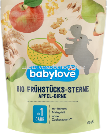 Babylove Bio Frühstücks Sterne Apfel-Birne, ab 1 Jahr, 125g
