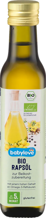 Babylove Beikostöl Bio-Rapsöl, nach dem 5. Monat, 250 ml