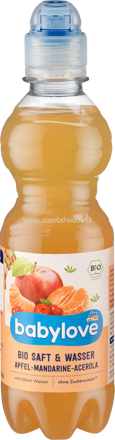 Babylove Saft Apfel-Mandarine- Acerola mit stillem Mineralwasser, 330 ml