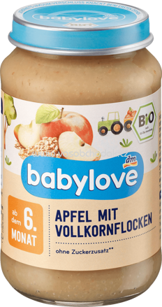 Babylove Apfel mit Vollkornflocken, ab dem 6. Monat, 190g