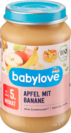 Babylove Apfel mit Banane, nach dem 5. Monat, 190g