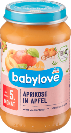 Babylove Aprikose in Apfel, nach dem 5. Monat, 190g