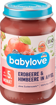 Babylove Erdbeere & Himbeere in Apfel, nach dem 5. Monat, 190g