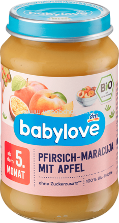 Babylove Pfirsich-Maracuja mit Apfel, nach dem 5. Monat, 190g