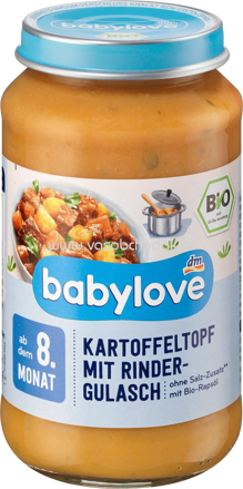 Babylove Kartoffeltopf mit Rindergulasch, ab dem 8. Monat, 220g