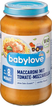 Babylove Maccaroni in Tomaten-Mozzarella, ab 8. Monat, 220g