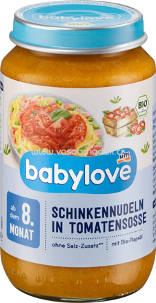 Babylove Schinkennudeln in Tomatensosse, ab dem 8. Monat, 220g