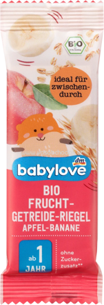 Babylove Bio Frucht Getreide Riegel Apfel-Banane, ab 1 Jahr, 25g