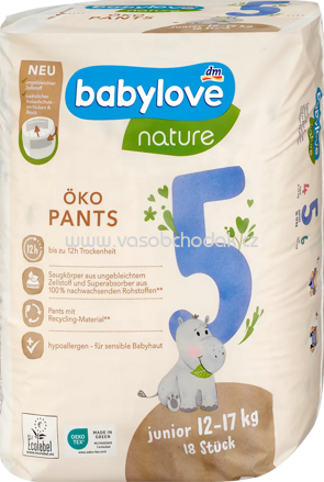 Babylove nature Baby Pants Gr.5 Junior, 12-17 kg, 18 St