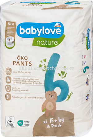 Babylove nature Baby Pants Gr.6 XXL, 15+ kg, 16 St