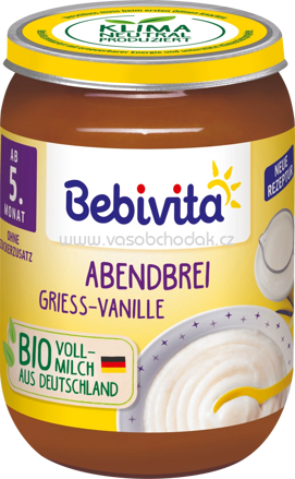 Bebivita Abendbrei Griess-Vanille, ab dem 5. Monat, 190g