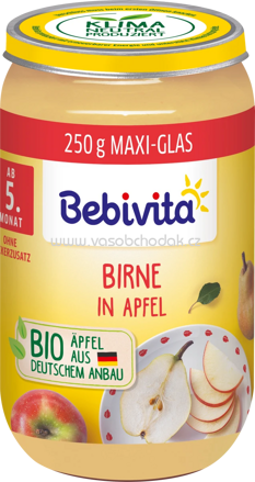 Bebivita Birne in Apfel, ab dem 5. Monat, 250g