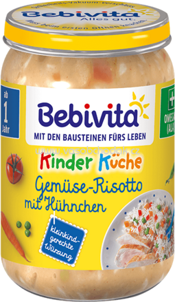 Bebivita Kinder Küche Gemüse Risotto mit Hühnchen, ab dem 12. Monat, 250g