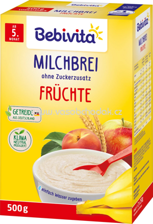 Bebivita Milchbrei Früchte, ab dem 5. Monat, 500g