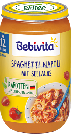Bebivita Spaghetti Napoli mit Seelachs, ab dem 12. Monat, 250g