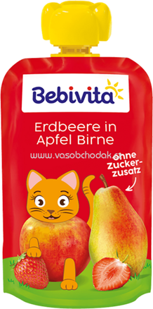 Bebivita Quetschie Erdbeere in Apfel-Birne, ab 1 Jahr, 120g