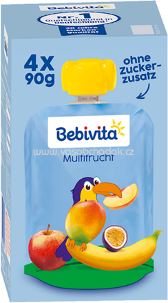 Bebivita Quetschbeutel Multifrucht, ab 1 Jahr, 4x90g, 0,36kg