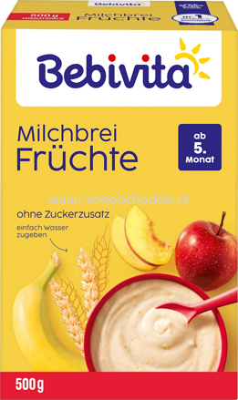 Bebivita Milchbrei Früchte, ab dem 5. Monat, 500g