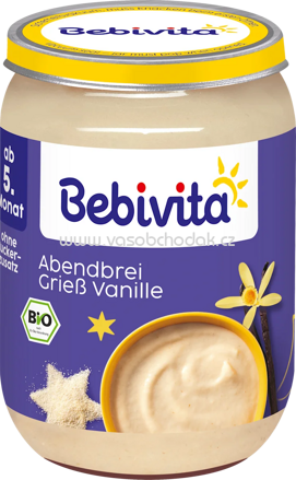 Bebivita Abendbrei Grieß Vanille, ab dem 5. Monat, 190g