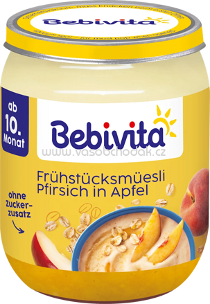 Bebivita Frühstücksmüesli Pfirsich in Apfel, ab dem 10. Monat, 160g
