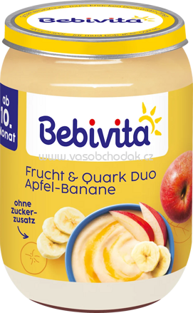 Bebivita Frucht & Quark Duo Apfel-Banane, ab dem 10. Monat, 190g
