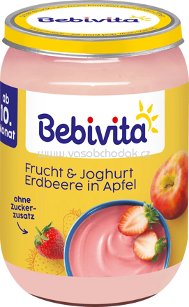 Bebivita Frucht & Joghurt Erdbeere in Apfel, ab dem 10. Monat, 190g