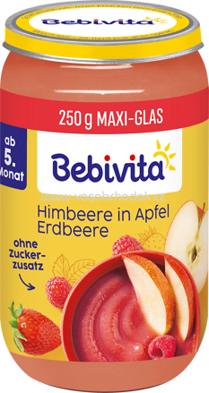 Bebivita Himbeere in Apfel Erdbeere, ab dem 5. Monat, 250g