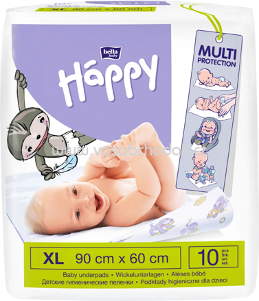 Bella Baby Happy Wickelunterlagen 90x60 cm, 10 St