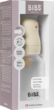 BIBS Babyflasche Latex creme, von Geburt an, 150 ml, 1 St