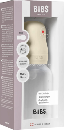 BIBS Babyflasche Silikon creme, von Geburt an, 150 ml, 1 St